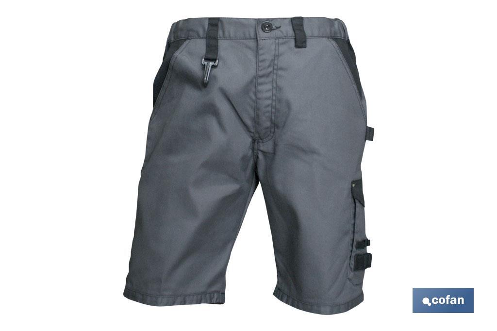 BERMUDAS DE TRABAJO POULSEN 280gms/m BEIS-NEGRO T-44