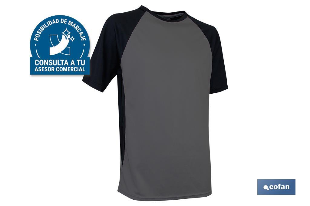 CAMISETA TRANSPIRABLE PILOTE GRIS-NEGRA 160G/M2 T-M