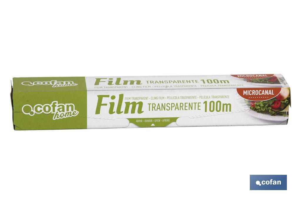 FILM TRANSPARENTE DOMÉSTICO CON ESTUCHE MICROCANAL 100M