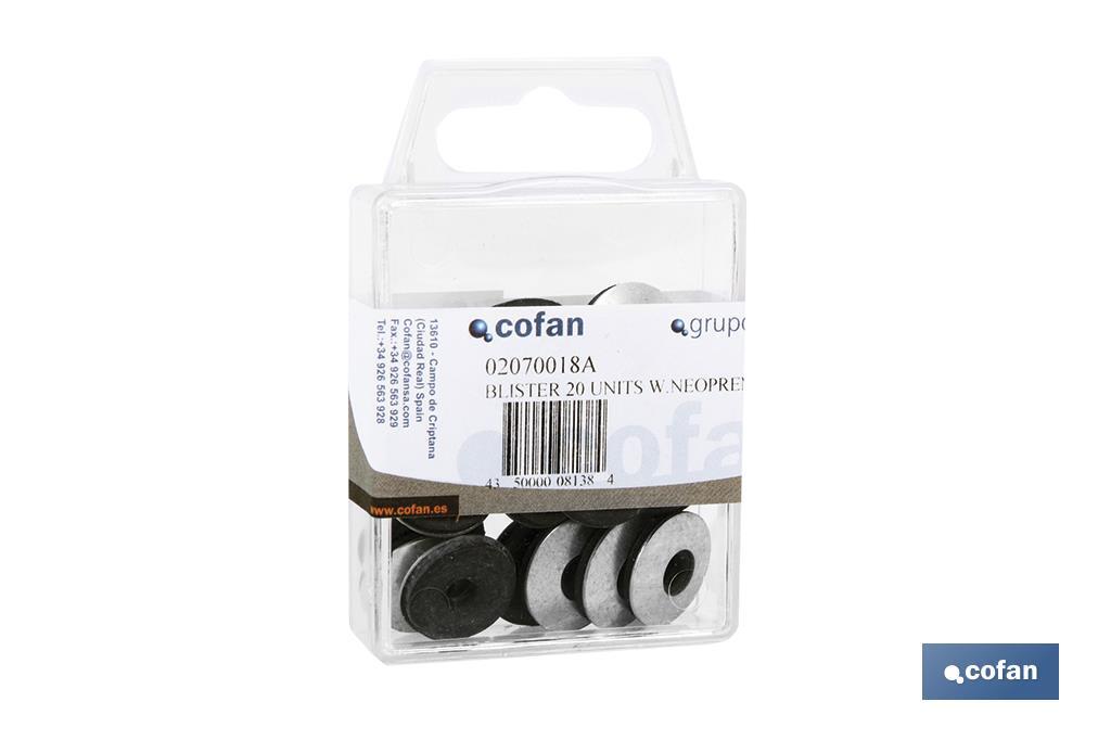 BLÍSTER DE 35 UDS. ARANDELAS CON NEOPRENO 14 MM VENTA UNITARIA (PACK: 1 UDS) BLÍSTER DE 35 UDS. ARANDELAS CON NEOPRENO 14 MM VENTA UNITARIA (PACK: 1 UDS)