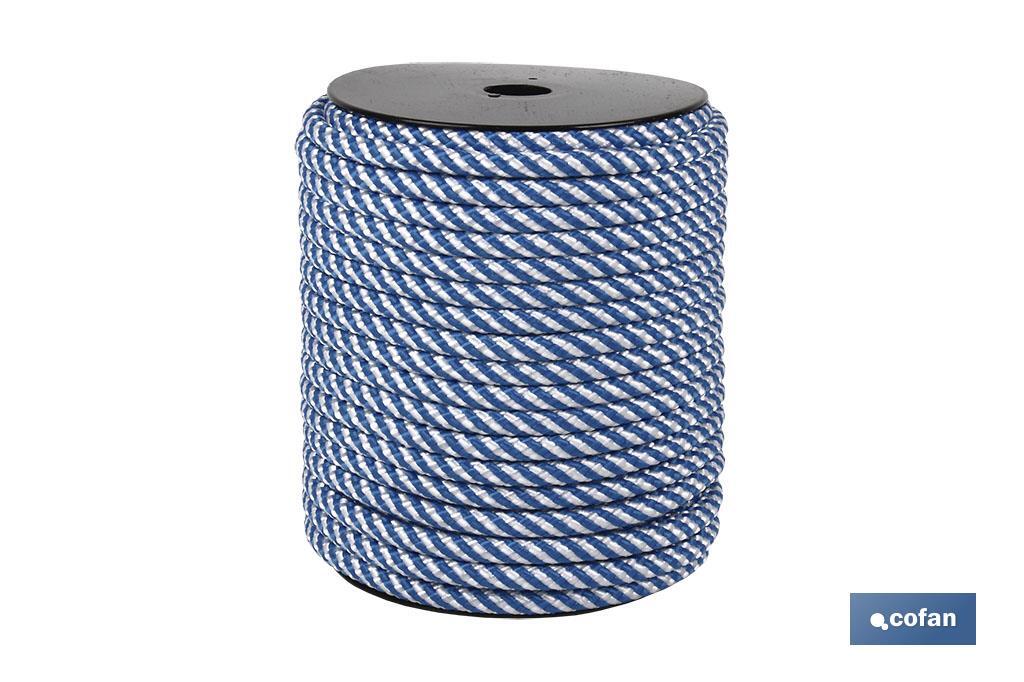 CARRETE CUERDA TR. HELICO. 10MM 100 MTS BCO/AZUL (PACK: 1 UDS)