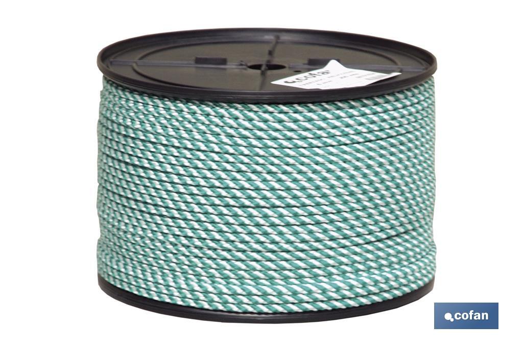 CARRETE CUERDA TR. HELICO. 10MM 100 MTS BCO/VDE (PACK: 1 UDS) CARRETE CUERDA TR. HELICO. 10MM 100 MTS BCO/VDE (PACK: 1 UDS)