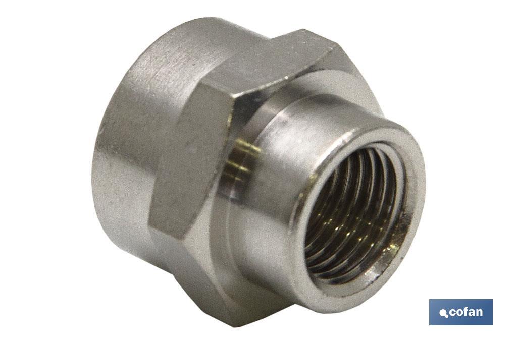 MANGUITO H-H REDUCIDO LATÓN NIQ. M-1/8 R-1/2 (PACK: 1 UDS) MANGUITO H-H REDUCIDO LATÓN NIQ. M-1/8 R-1/2 (PACK: 1 UDS)