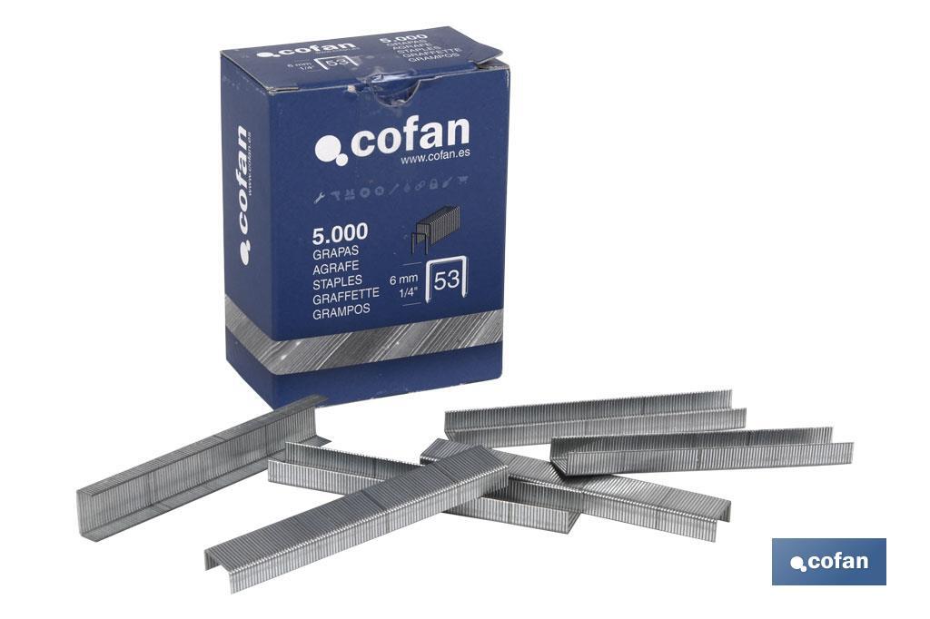 CAJA DE GRAPAS 53/10MM (5.000 PCS) (PACK: 1 UDS) CAJA DE GRAPAS 53/10MM (5.000 PCS) (PACK: 1 UDS)