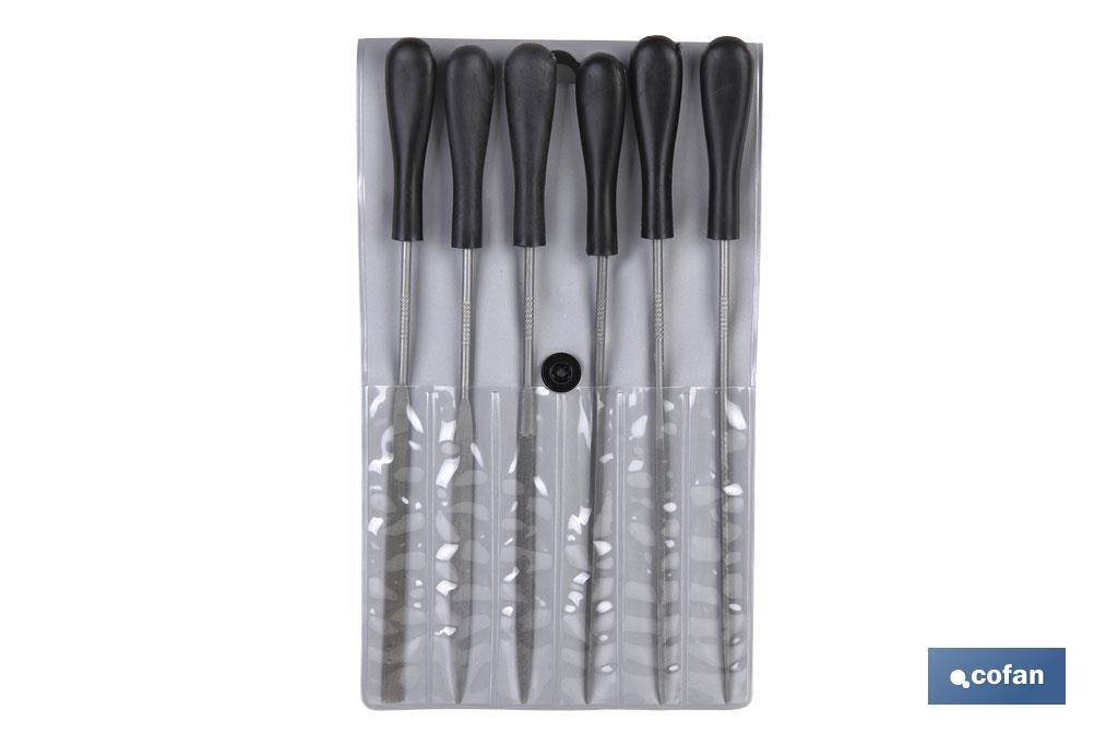 JUEGO DE LIMAS DE AGUJA 160 MM 12 UDS. (PACK: 1 UDS) JUEGO DE LIMAS DE AGUJA 160 MM 12 UDS. (PACK: 1 UDS)