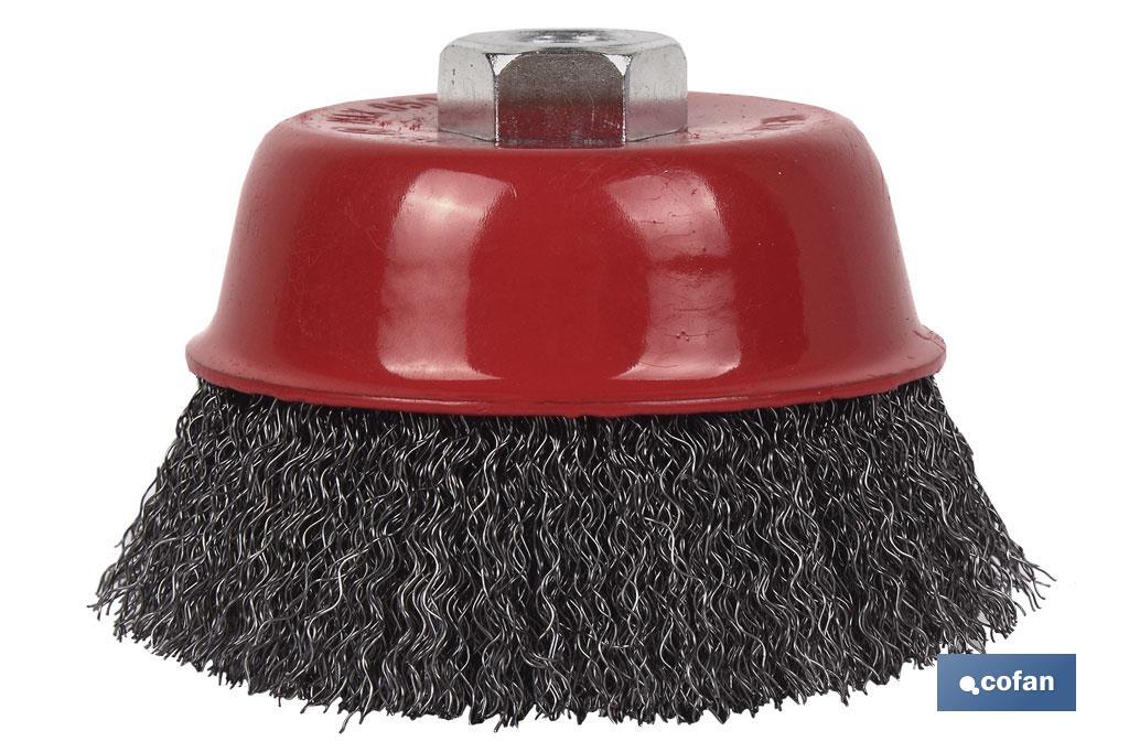 CEPILLO COPA ONDULADO M14 Ø125 ACERO 0.3mm (PACK: 1 UDS) CEPILLO COPA ONDULADO M14 Ø125 ACERO 0.3mm (PACK: 1 UDS)