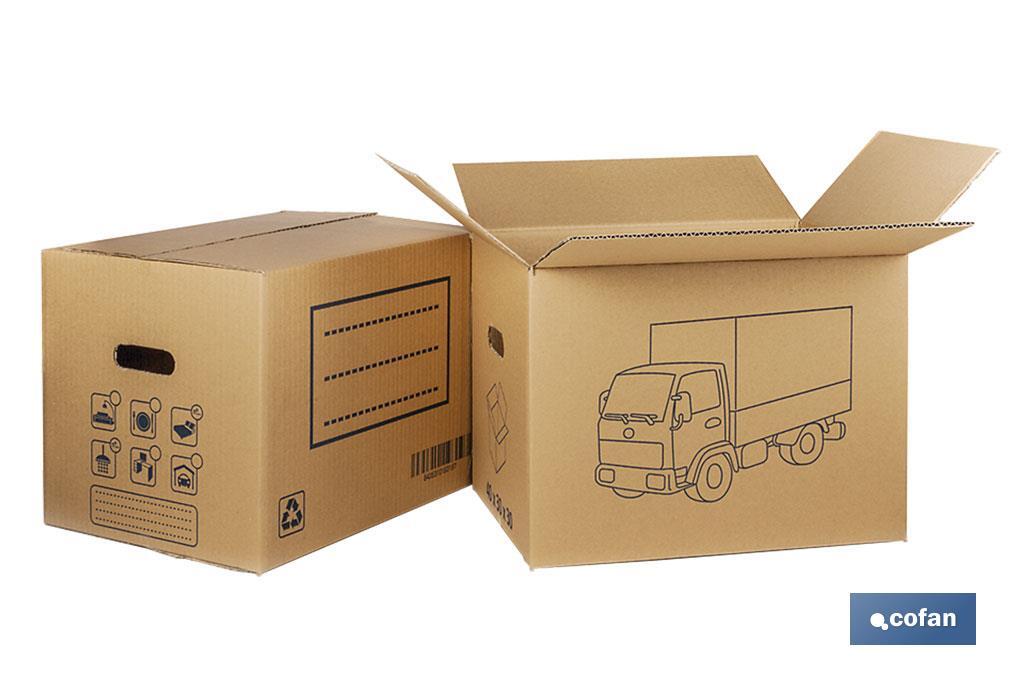 CAJA CARTON MUDANZA ASA TROQUEL. 60x40x40cm venta unitaria (PACK: 1 UDS)