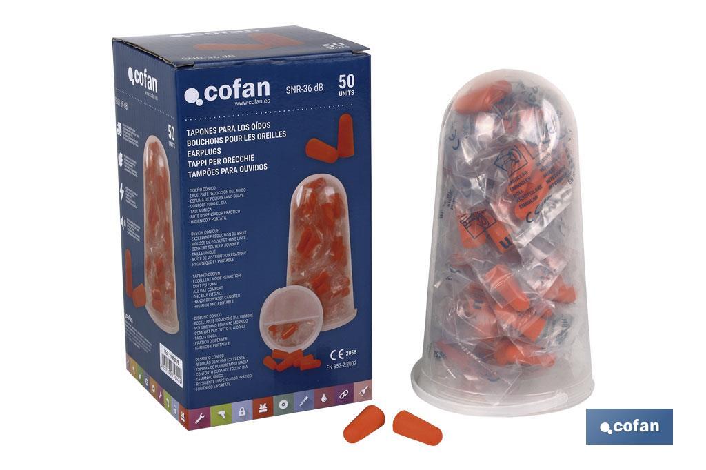 PACK 50 TAPONES (25 par) OIDOS PU SNR36 (PACK: 1 UDS) PACK 50 TAPONES (25 par) OIDOS PU SNR36 (PACK: 1 UDS)