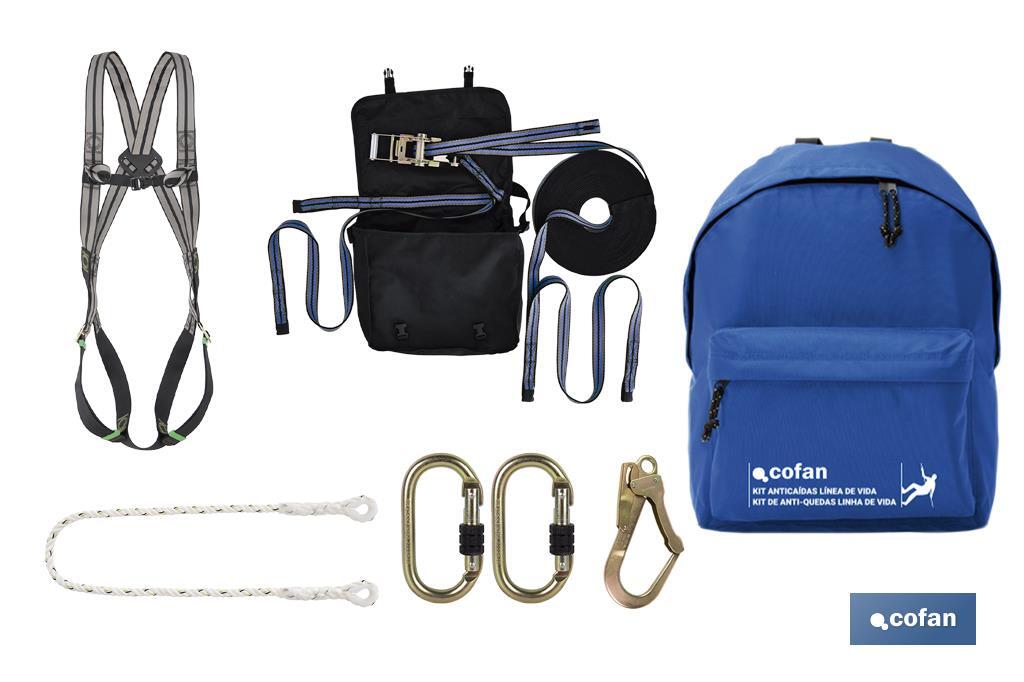 KIT ANTICAÍDAS LÍNEA DE VIDA (PACK: 1 UDS) KIT ANTICAÍDAS LÍNEA DE VIDA (PACK: 1 UDS)