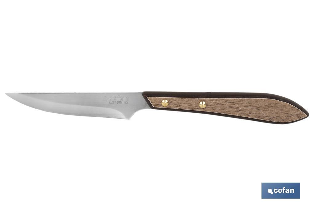 PACK 3 CUCHILLO DE MESA CON FILO HOJA 10cm MODELO GULASH COLOR NOGAL (PACK: 1 UDS) PACK 3 CUCHILLO DE MESA CON FILO HOJA 10cm MODELO GULASH COLOR NOGAL (PACK: 1 UDS)