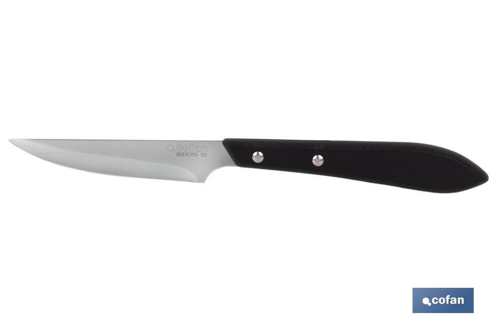PACK 3 CUCHILLO DE MESA CON FILO HOJA 10cm MODELO GULASH NEGRO (PACK: 1 UDS) PACK 3 CUCHILLO DE MESA CON FILO HOJA 10cm MODELO GULASH NEGRO (PACK: 1 UDS)