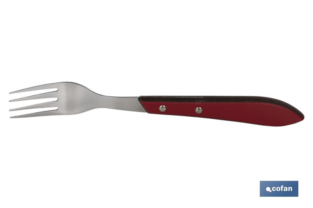 PACK 3 TENEDORES CHULETEROS MODELO GULASH ROJO (PACK: 1 UDS) PACK 3 TENEDORES CHULETEROS MODELO GULASH ROJO (PACK: 1 UDS)