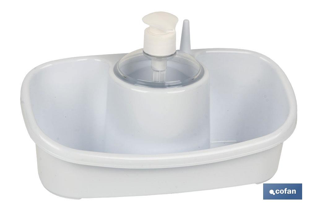 ESTROPAJERO CON DOSIFICADOR BLANCO 26X13X16.5cm venta unitaria (PACK: 1 UDS) ESTROPAJERO CON DOSIFICADOR BLANCO 26X13X16.5cm venta unitaria (PACK: 1 UDS)