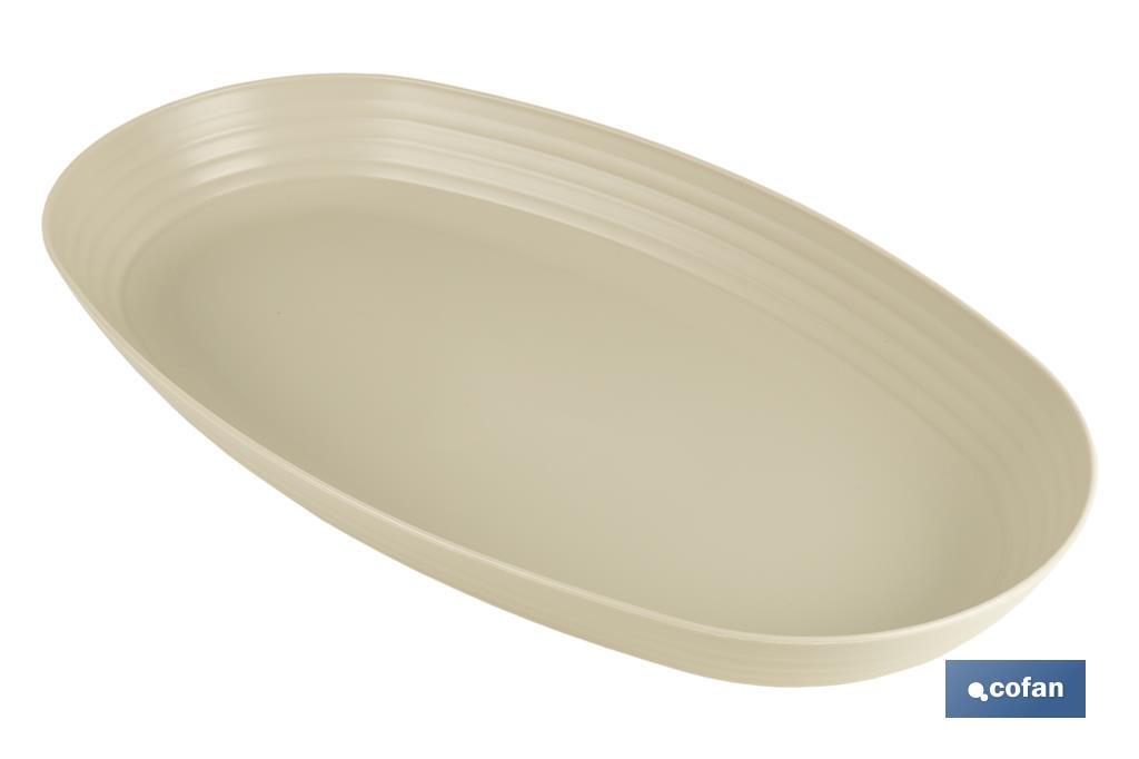 FUENTE OVALADA BEIS 39 X22X 4,5 CM MODELO NARA 2000ML VENTA UNITARIA (PACK: 1 UDS) FUENTE OVALADA BEIS 39 X22X 4,5 CM MODELO NARA 2000ML VENTA UNITARIA (PACK: 1 UDS)