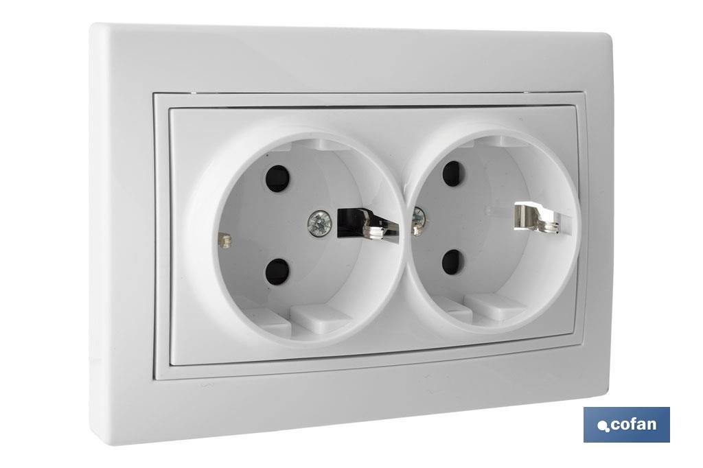 BASE DOBLE BIPOLAR MODELO PACIFIC 16A250V CON OBTURADOR Y EMBORNAMIENTO POR TORNILLO (PACK: 1 UDS) BASE DOBLE BIPOLAR MODELO PACIFIC 16A250V CON OBTURADOR Y EMBORNAMIENTO POR TORNILLO (PACK: 1 UDS)