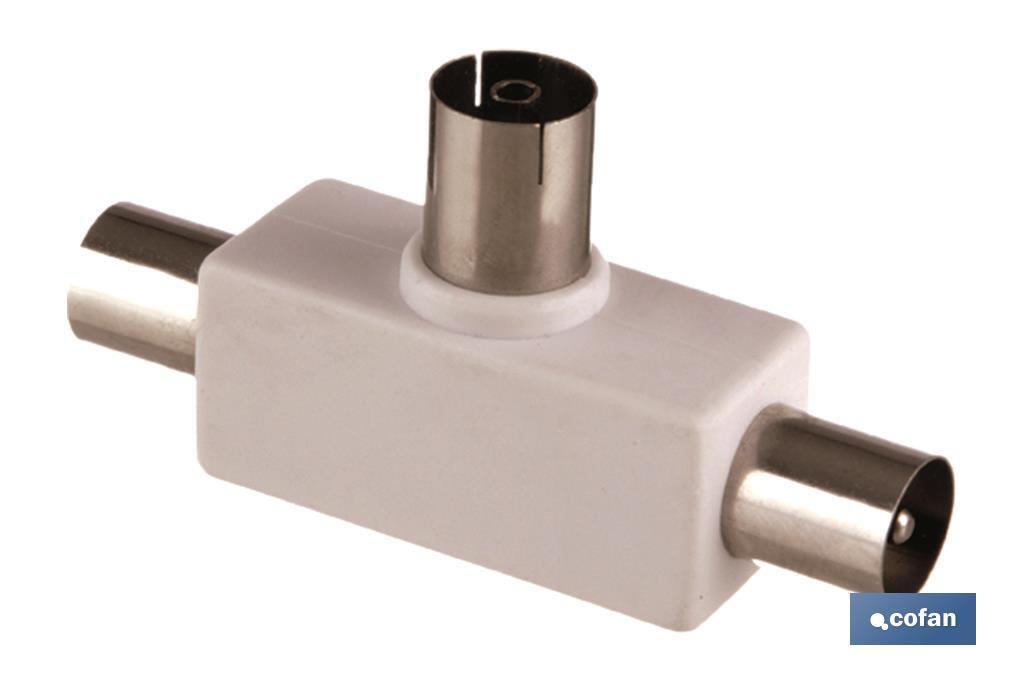 ADAPTADOR ANTENA T 1 MACHO 2 HEMBRAS (PACK: 1 UDS) ADAPTADOR ANTENA T 1 MACHO 2 HEMBRAS (PACK: 1 UDS)
