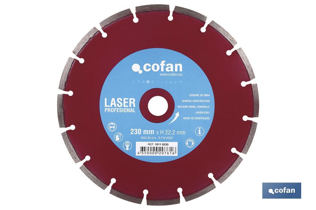 DISCO DIAM. UNIVERS.PROFES.LASER 125MM. (PACK: 1 UDS)