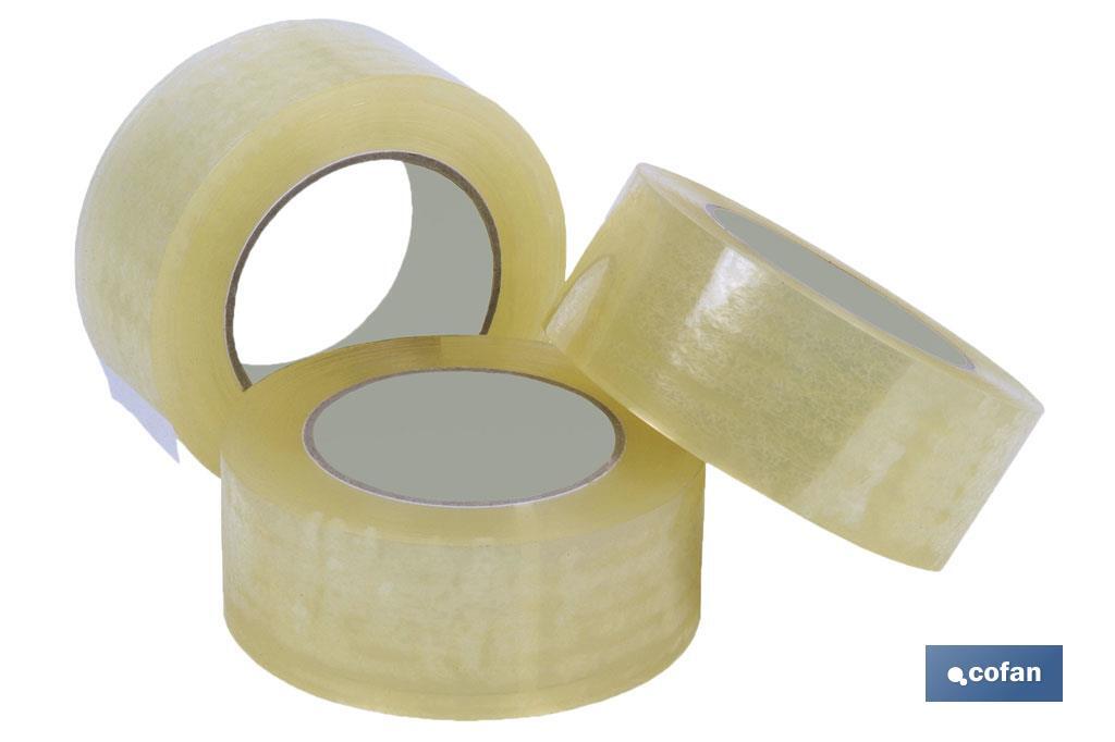 PRECINTO ACRILICO TRANSPARENTE 45 Micras 48MM X 66MTS