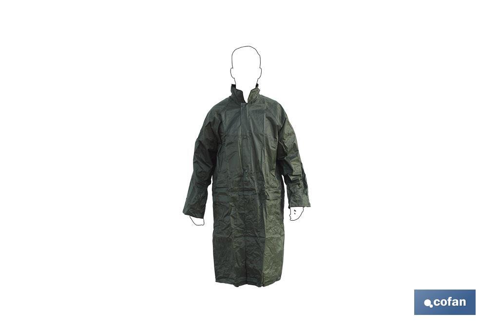 ABRIGO DE LLUVIA VERDE POLIESTER/PVC TALLA-XL (PACK: 1 UDS)