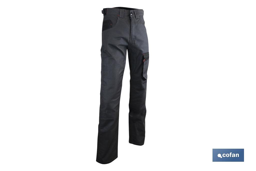 PANTALON TRABAJO QUANT 300gms/m GRIS-NEGRO T-40