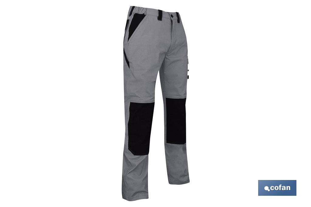 PANTALÓN TRABAJO PLUTÓN ELASTANO GRIS-NEGRO T-44 (PACK: 1 UDS)