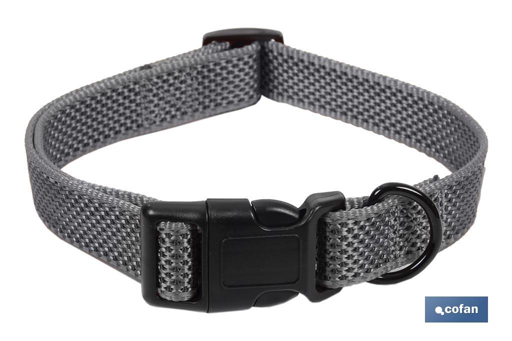 COLLAR PARA PERROS GRIS MODELO ROMA 2.5X45-70 cm (PACK: 1 UDS)