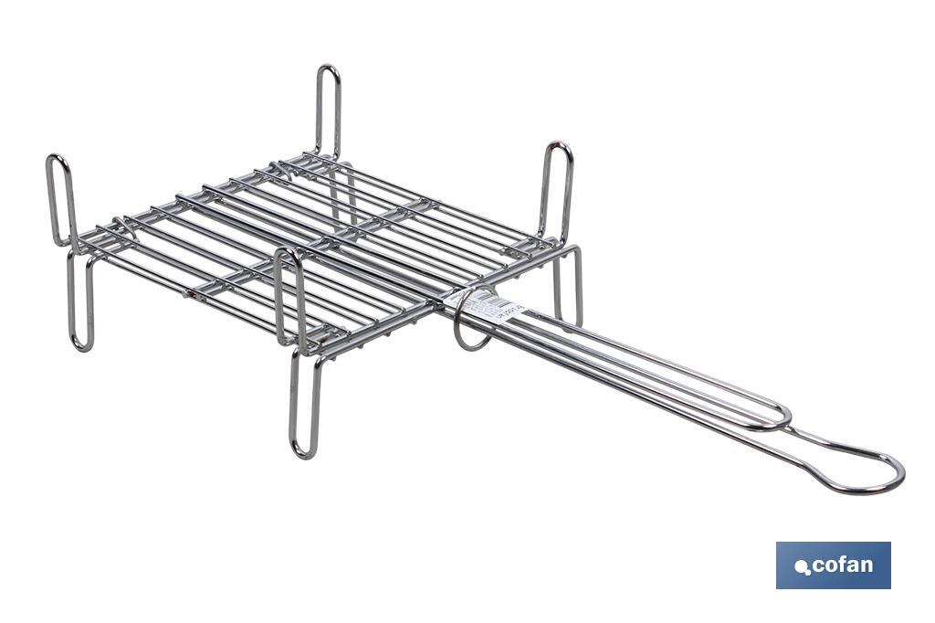 PARRILLA DOBLE INOX 250 X 250MM