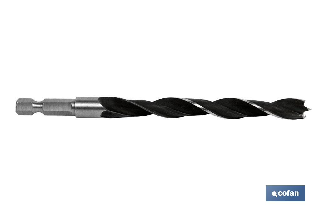 BROCA PARA MADERA MANGO HEX. 1/4 5 MM (PACK: 1 UDS) BROCA PARA MADERA MANGO HEX. 1/4 5 MM (PACK: 1 UDS)