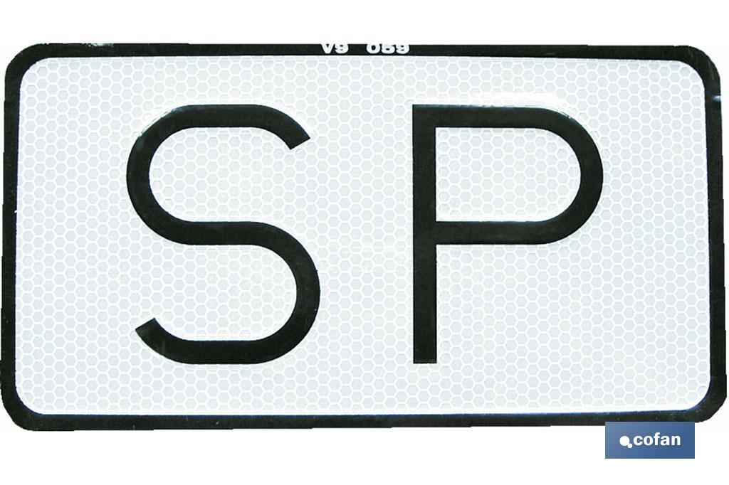 PLACA SP V-9 SERVICIO PÚBLICO 15X75 CM (PACK: 1 UDS) PLACA SP V-9 SERVICIO PÚBLICO 15X75 CM (PACK: 1 UDS)