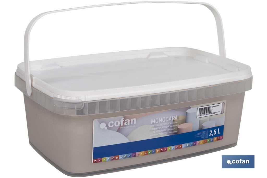 PINTURA PLÁSTICA MONOCAPA GRIS VINTAGE 2,5 L (PACK: 1 UDS) PINTURA PLÁSTICA MONOCAPA GRIS VINTAGE 2,5 L (PACK: 1 UDS)