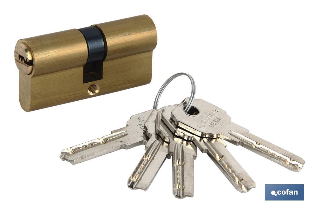 CILINDRO SEGURIDAD LLAVE NORMAL 30/30 LATÓN-LEVA LARGA (PACK: 1 UDS) CILINDRO SEGURIDAD LLAVE NORMAL 30/30 LATÓN-LEVA LARGA (PACK: 1 UDS)