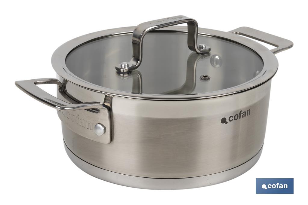 CACEROLA CON TAPA 2.5L ACERO INOX 18/10 MODELO CADENZA (PACK: 1 UDS)