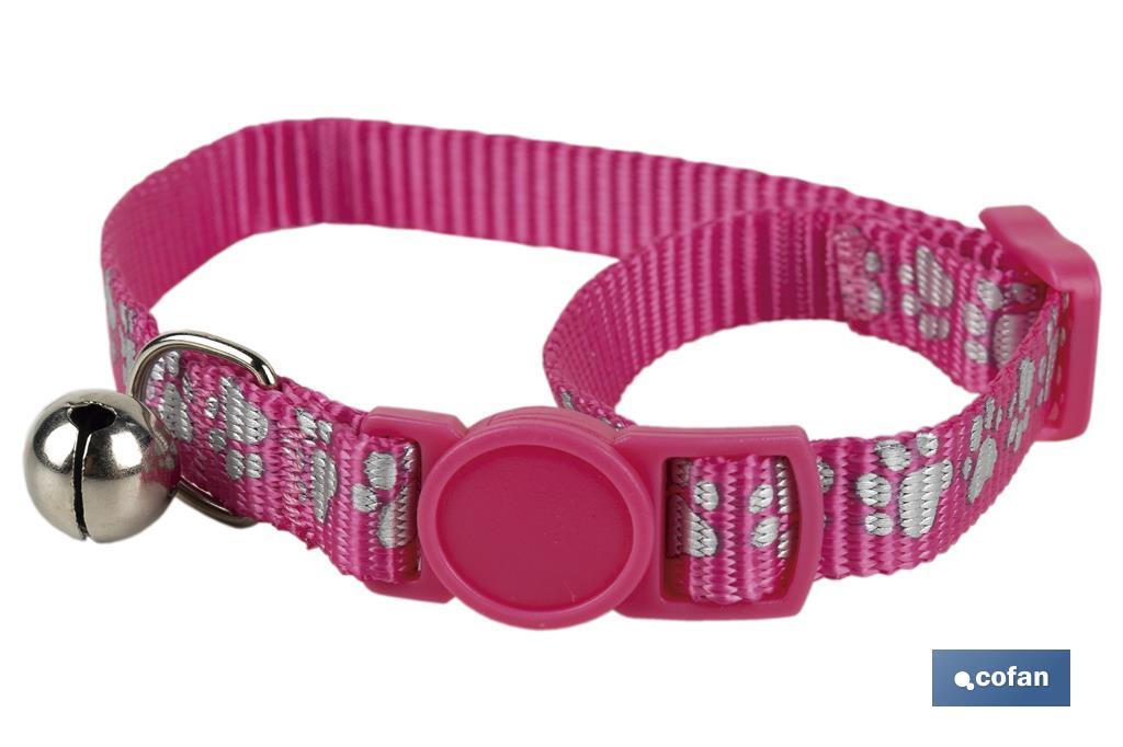 COLLAR CON CASCABEL GATOS ROSA MODELO MAY 1 CM X 32 CM (PACK: 1 UDS) COLLAR CON CASCABEL GATOS ROSA MODELO MAY 1 CM X 32 CM (PACK: 1 UDS)