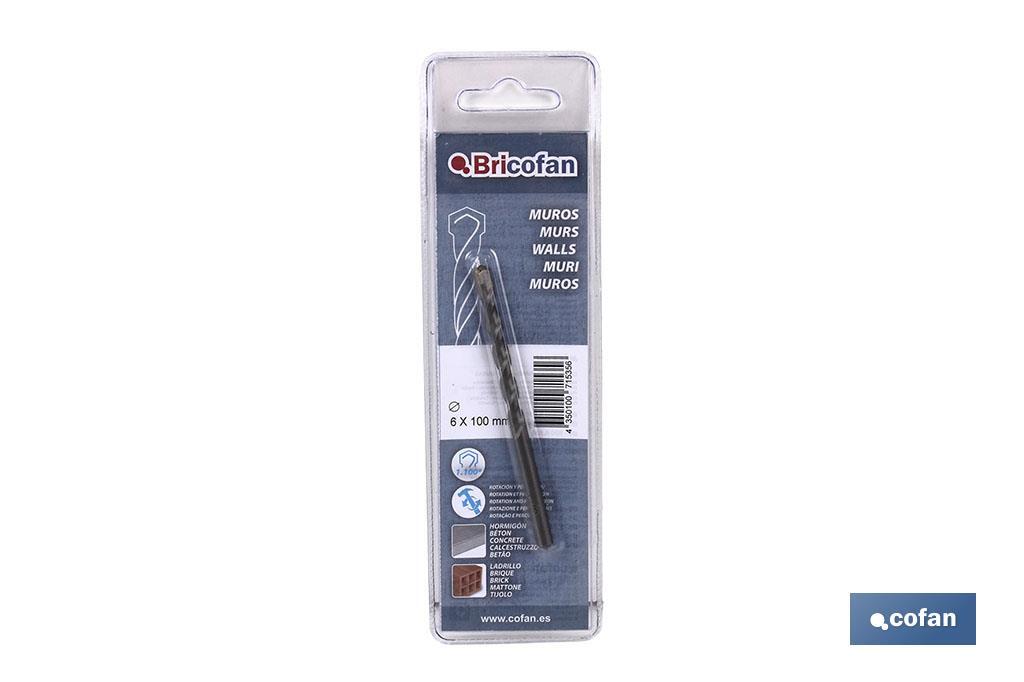 BL 1 UDS BROCA MUROS BRICOFAN 10 X 120 mm (PACK: 1 UDS) BL 1 UDS BROCA MUROS BRICOFAN 10 X 120 mm (PACK: 1 UDS)