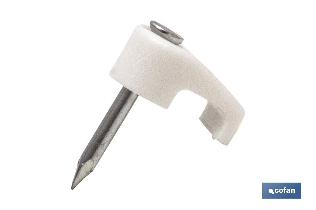 GRAPA PLÁSTICO CABLE PLANO 9,3X5MM (PACK: 200 UDS)
